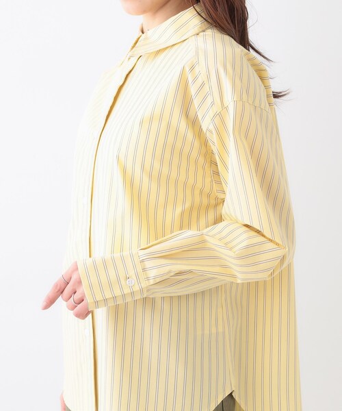 Cutie Blonde（キューティーブロンド）の「【洗える/S-LL】いろいろ ストライプシャツ（シャツ/ブラウス・レディース・イエロー系その他4/ネイビー系2/ブルー系2/ブルー系7・02/03/04/01）」の18枚目の写真