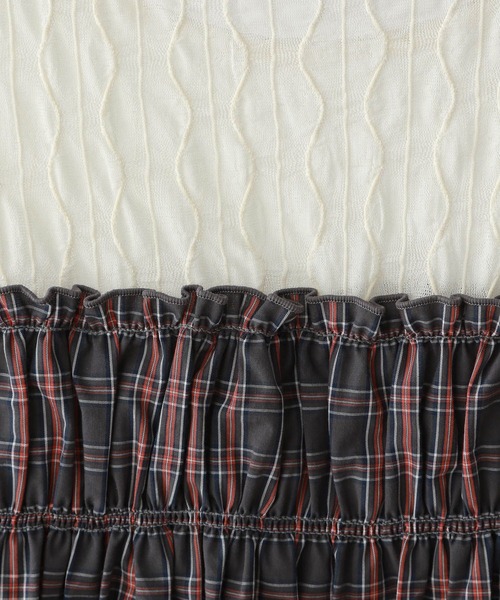 RAGEBLUE（レイジブルー）の「チェックギャザービスチェドッキングシアープルオーバー（Tシャツ/カットソー・レディース・ホワイト系/ブラック系・FREE）」の22枚目の写真