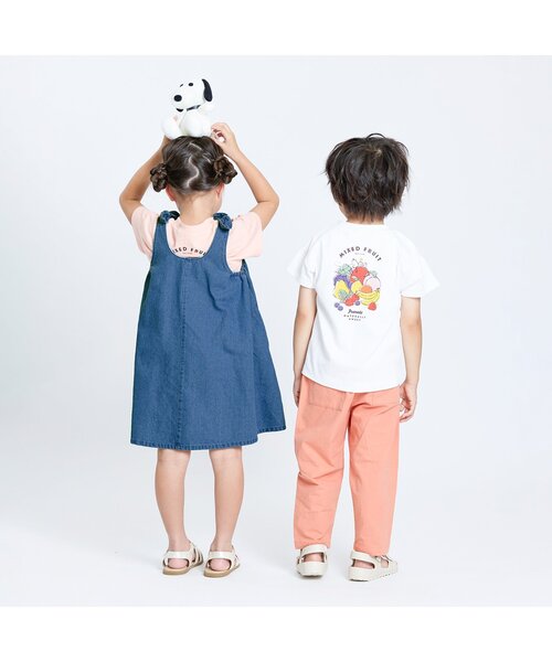 Seraph（セラフ）の「【ジュニア対応】Aライン ジャンパースカート（ジャンパースカート・キッズ・ベージュ/インディゴブルー/その他10・90/100/110/120/80/130/140）」の4枚目の写真