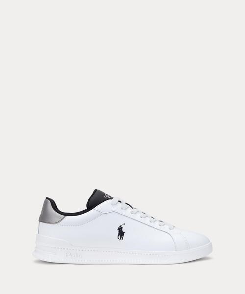 POLO RALPH LAUREN(ポロ ラルフ ローレン)の「ヘリテージ Court II ナッパ レザー スニーカー(スニーカー・メンズ・ホワイト・9.5D/9D/8.5D/8D/7.5D/7D/6D/5D/4D/10.5D/10D)」の1枚目の写真