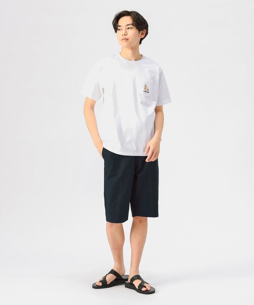 BEAMS HEART（ビームスハート）の「【ユニセックス】整いベアー Tシャツ（Tシャツ/カットソー・メンズ・ホワイト/グリーン・S/M/L/XL）」の3枚目の写真