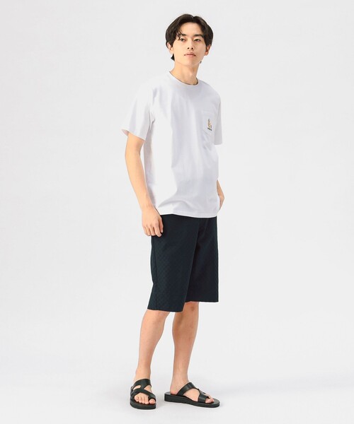 BEAMS HEART（ビームスハート）の「【ユニセックス】整いベアー Tシャツ（Tシャツ/カットソー・メンズ・ホワイト/グリーン・S/M/L/XL）」の4枚目の写真