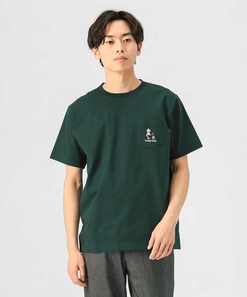 BEAMS HEART（ビームスハート）の「【ユニセックス】整いベアー Tシャツ（Tシャツ/カットソー・メンズ・ホワイト/グリーン・S/M/L/XL）」の9枚目の写真