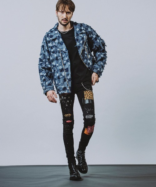 NO ID.(ノーアイディ)の「mj10574- JQデニムBIGライダースJKT ジャケット(ライダースジャケット・メンズ・ライトブルー/インディゴブルー/ブルー系その他・ONE SIZE)」の7枚目の写真