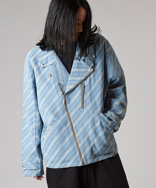 NO ID.(ノーアイディ)の「mj10574- JQデニムBIGライダースJKT ジャケット(ライダースジャケット・メンズ・ライトブルー/インディゴブルー/ブルー系その他・ONE SIZE)」の15枚目の写真
