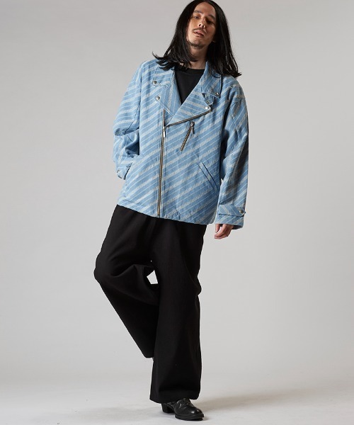 NO ID.(ノーアイディ)の「mj10574- JQデニムBIGライダースJKT ジャケット(ライダースジャケット・メンズ・ライトブルー/インディゴブルー/ブルー系その他・ONE SIZE)」の16枚目の写真