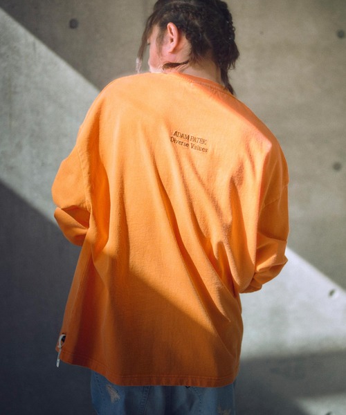 ADAM PATEK(アダムパテック)の「mlt5094-basic logo long sleeve T ロングスリーブTシャツ(Tシャツ/カットソー・メンズ・ブラック/ホワイト/パープル/オレンジ・2/1)」の8枚目の写真