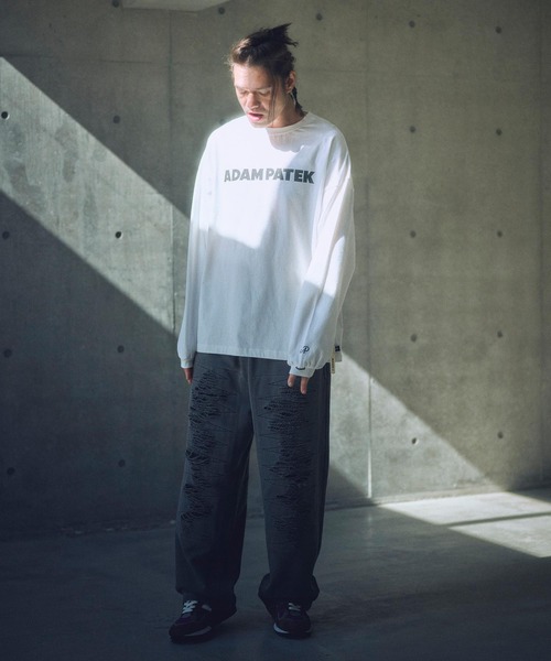 ADAM PATEK(アダムパテック)の「mlt5094-basic logo long sleeve T ロングスリーブTシャツ(Tシャツ/カットソー・メンズ・ブラック/ホワイト/パープル/オレンジ・2/1)」の15枚目の写真