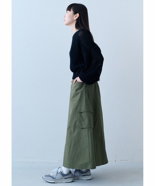 IEDIT(イディット)の「IEDIT 大人にちょうどいい短め丈コットンメッシュニットとタンクトップセット(その他トップス・レディース・ブラック/ピンクベージュ・M/L/LL/3L/S/4L)」の6枚目の写真