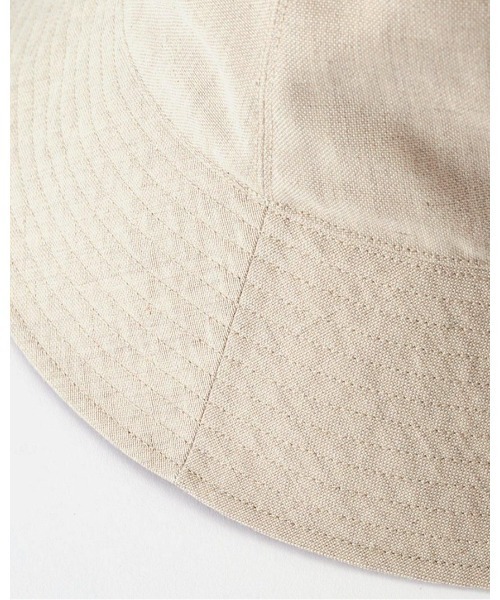 KIJIMA TAKAYUKI（キジマ　タカユキ）の「KIJIMA TAKAYUKI POLY LINEN CHAMBRAY BUCKET HAT W-251243（ハット・レディース・ブラック/ブラウン/ベージュ・1）」の6枚目の写真