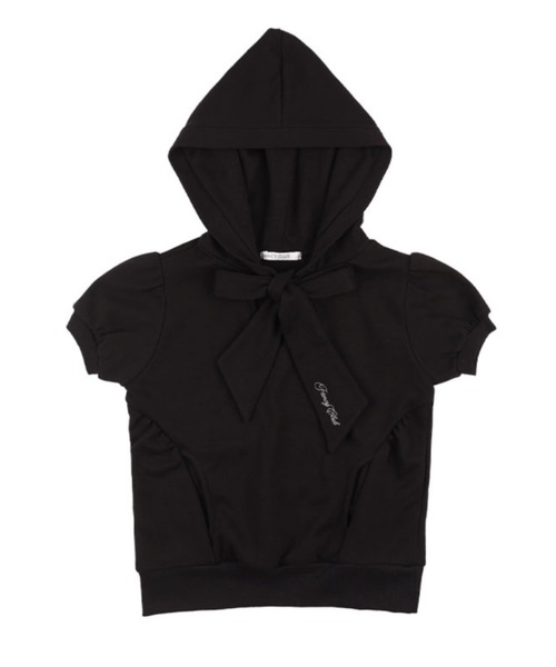 パーカー 「FANCY CLUB」PUFF ROUND SCARF HOODIE / 「ファンシークラブ」パフスリーブラウンドネックスカーフショートパ FANCY CLUB】PUFF ROUND SCARF HOODIE / 【ファンシークラブ