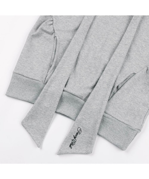 パーカー 「FANCY CLUB」PUFF ROUND SCARF HOODIE / 「ファンシークラブ」パフスリーブラウンドネックスカーフショートパ FANCY CLUB】PUFF ROUND SCARF HOODIE / 【ファンシークラブ