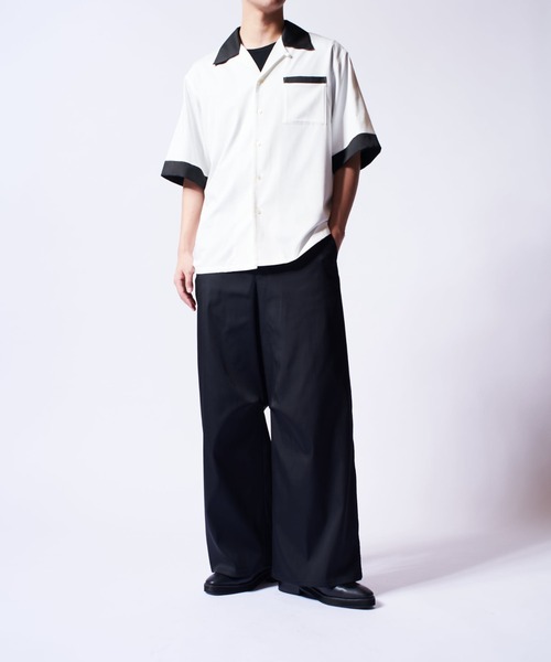 Lui's（ルイス）の「バンブーレーヨンボーリングシャツ（シャツ/ブラウス・メンズ・ホワイト/チャコールグレー・S/M）」の3枚目の写真