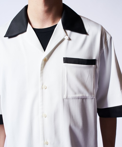 Lui's（ルイス）の「バンブーレーヨンボーリングシャツ（シャツ/ブラウス・メンズ・ホワイト/チャコールグレー・S/M）」の12枚目の写真