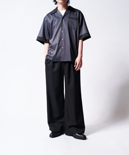 Lui's（ルイス）の「バンブーレーヨンボーリングシャツ（シャツ/ブラウス・メンズ・ホワイト/チャコールグレー・S/M）」の6枚目の写真