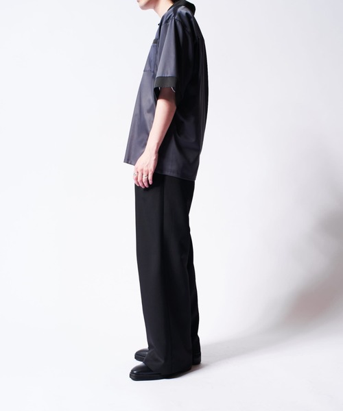 Lui's（ルイス）の「バンブーレーヨンボーリングシャツ（シャツ/ブラウス・メンズ・ホワイト/チャコールグレー・S/M）」の7枚目の写真