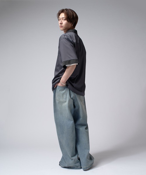 Lui's（ルイス）の「バンブーレーヨンボーリングシャツ（シャツ/ブラウス・メンズ・ホワイト/チャコールグレー・S/M）」の16枚目の写真