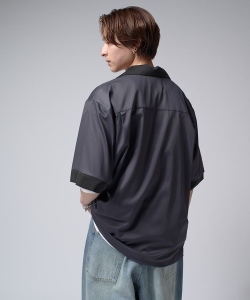 Lui's（ルイス）の「バンブーレーヨンボーリングシャツ（シャツ/ブラウス・メンズ・ホワイト/チャコールグレー・S/M）」の13枚目の写真