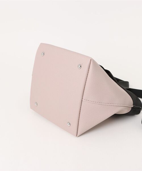 SALON de RUBAN（サロンドルヴァン）の「【SALON de RUBAN / サロン ド ルヴァン】 リボンミニトート（トートバッグ・レディース・ブラック/アイボリー/ライトグレー/ピンク・FREE）」の6枚目の写真