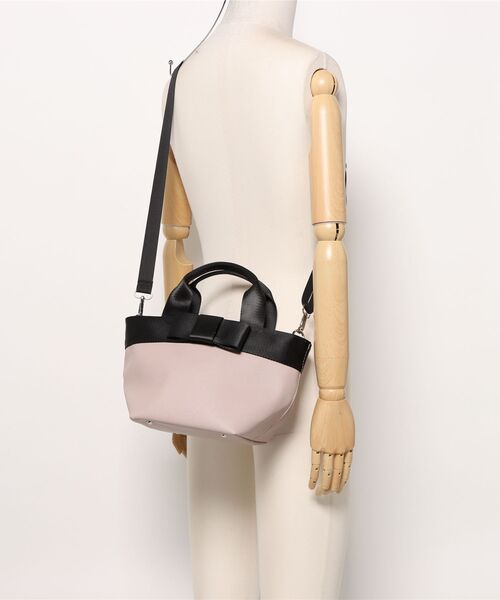 SALON de RUBAN（サロンドルヴァン）の「【SALON de RUBAN / サロン ド ルヴァン】 リボンミニトート（トートバッグ・レディース・ブラック/アイボリー/ライトグレー/ピンク・FREE）」の11枚目の写真