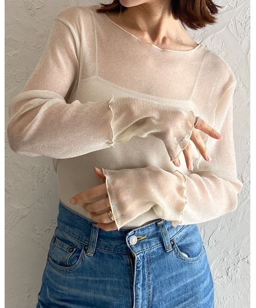 merlette カットソー トップス 長袖 スモック フリル カットソー キッズ 長袖 レース フリル トップス ロンT 女の子