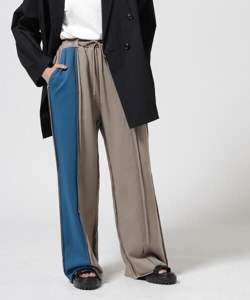 casane（カサネ）の「CASANE（カサネ）別注スエットパンツ（その他パンツ・レディース・ベージュ/ブラック・2/1）」の2枚目の写真