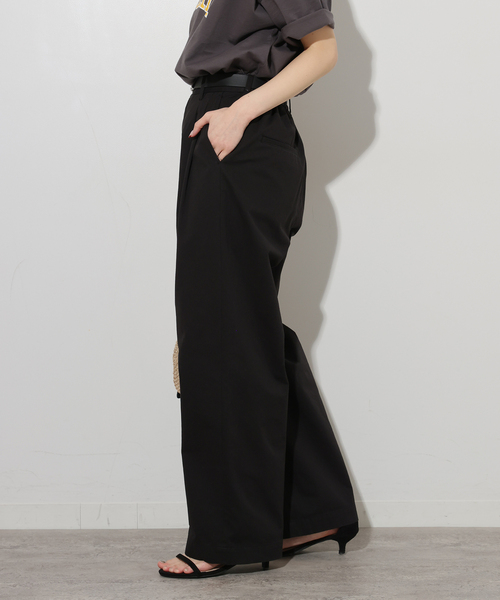 JOURNAL STANDARD relume(ジャーナルスタンダード レリューム)の「コットンツイル2タックパンツ(その他パンツ・レディース・ブラック/ベージュ・36/38)」の9枚目の写真