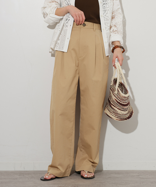 JOURNAL STANDARD relume(ジャーナルスタンダード レリューム)の「コットンツイル2タックパンツ(その他パンツ・レディース・ブラック/ベージュ・36/38)」の15枚目の写真