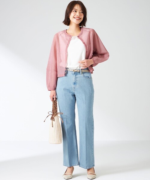 ANY SIS(エニィスィス)の「【洗える】シアーコンビスクエアネック タンクトップ(タンクトップ・レディース・ベージュ系/ブラック系/ホワイト系・4)」の9枚目の写真