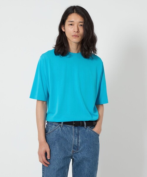 UNITED ARROWS（ユナイテッドアローズ）の「クレープ コットン ニット Tシャツ（Tシャツ/カットソー・メンズ・レッド/コバルトブルー/ナチュラル/ブラック・M/XL/S/L）」の3枚目の写真