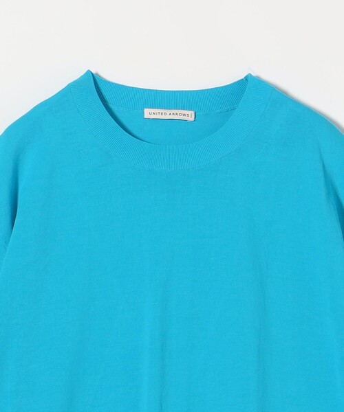 UNITED ARROWS（ユナイテッドアローズ）の「クレープ コットン ニット Tシャツ（Tシャツ/カットソー・メンズ・レッド/コバルトブルー/ナチュラル/ブラック・M/XL/S/L）」の20枚目の写真