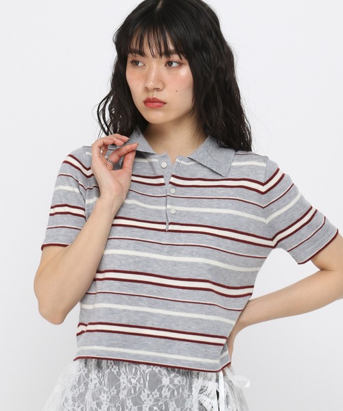 3.3 Field Trip (3.3フィールドトリップ)の「3.3 Field Trip/ボーダーTOP(Tシャツ/カットソー・レディース・グレー/ネイビー・FREE)」の2枚目の写真