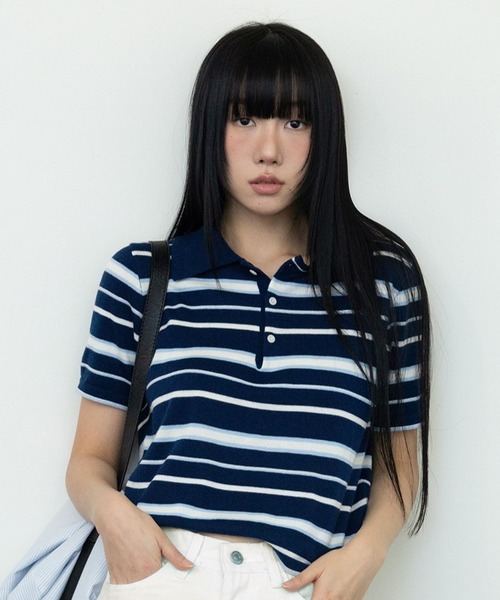 3.3 Field Trip (3.3フィールドトリップ)の「3.3 Field Trip/ボーダーTOP(Tシャツ/カットソー・レディース・グレー/ネイビー・FREE)」の18枚目の写真