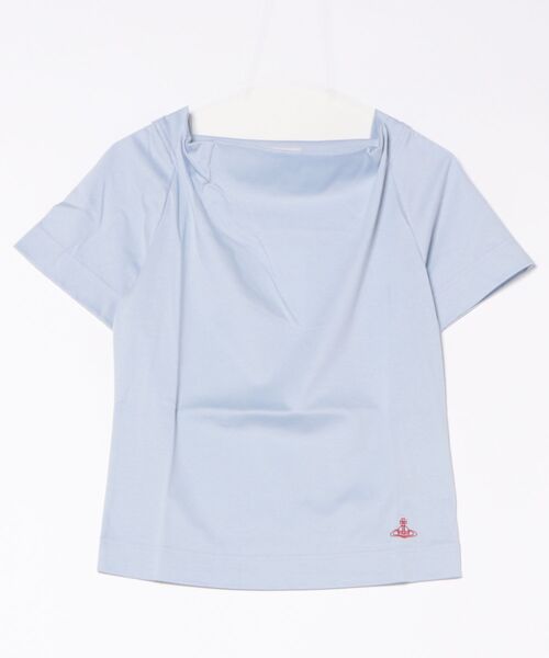 ★ヴィヴィアンウエストウッド★ドレープTシャツ セール】ｸﾗｼｯｸﾎﾞｰﾀﾞｰﾂｲｽﾄﾄﾞﾚｰﾌﾟﾄｯﾌﾟ（Tシャツ/カットソー