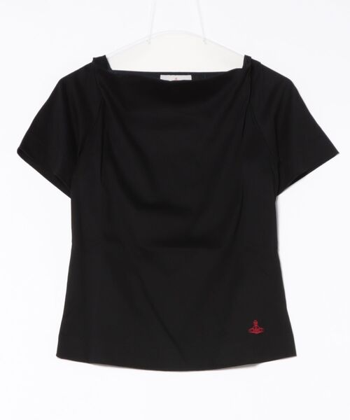 ★ヴィヴィアンウエストウッド★ドレープTシャツ セール】ｸﾗｼｯｸﾎﾞｰﾀﾞｰﾂｲｽﾄﾄﾞﾚｰﾌﾟﾄｯﾌﾟ（Tシャツ/カットソー