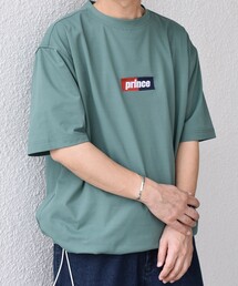 PRINCE | 【SHIPS any別注】prince:〈吸水速乾/UVカット/遮熱〉ボックス ロゴ 刺繍 スピンドル Tシャツ◇(Tシャツ/カットソー)