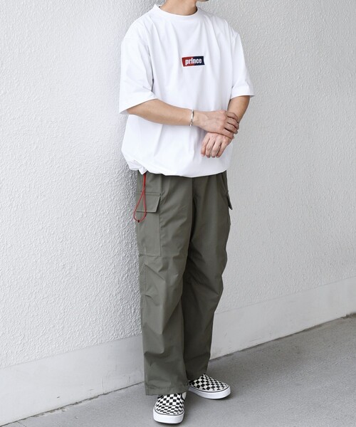 PRINCE(プリンス)の「【SHIPS any別注】prince:〈吸水速乾/UVカット/遮熱〉ボックス ロゴ 刺繍 スピンドル Tシャツ◇(Tシャツ/カットソー・メンズ・ホワイト/ブラック/グリーン・SMALL/MEDIUM/LARGE)」の10枚目の写真