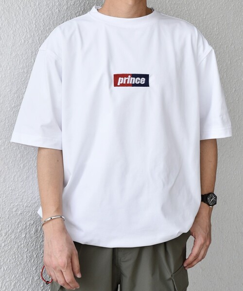 PRINCE(プリンス)の「【SHIPS any別注】prince:〈吸水速乾/UVカット/遮熱〉ボックス ロゴ 刺繍 スピンドル Tシャツ◇(Tシャツ/カットソー・メンズ・ホワイト/ブラック/グリーン・SMALL/MEDIUM/LARGE)」の11枚目の写真