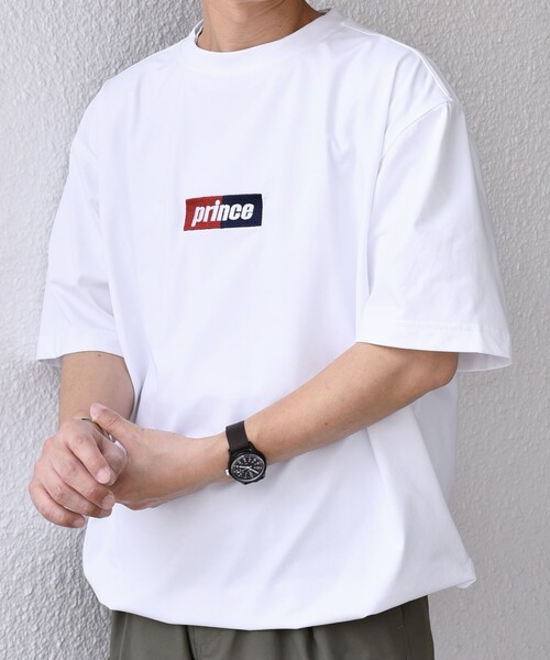PRINCE(プリンス)の「【SHIPS any別注】prince:〈吸水速乾/UVカット/遮熱〉ボックス ロゴ 刺繍 スピンドル Tシャツ◇(Tシャツ/カットソー・メンズ・ホワイト/ブラック/グリーン・SMALL/MEDIUM/LARGE)」の13枚目の写真