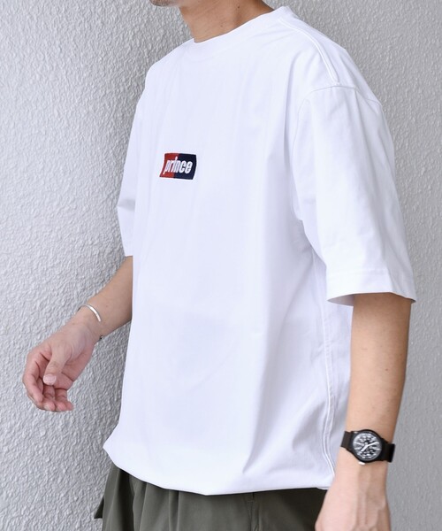 PRINCE(プリンス)の「【SHIPS any別注】prince:〈吸水速乾/UVカット/遮熱〉ボックス ロゴ 刺繍 スピンドル Tシャツ◇(Tシャツ/カットソー・メンズ・ホワイト/ブラック/グリーン・SMALL/MEDIUM/LARGE)」の14枚目の写真