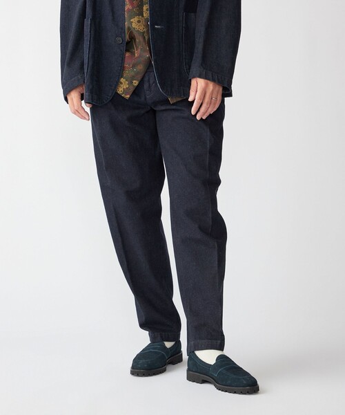 SHIPS(シップス)の「Southwick: Gate Label デニム イージー 1プリーツ パンツ(その他パンツ・メンズ・ライトブルー/ネイビー・SMALL/MEDIUM/LARGE/X-LARGE)」の2枚目の写真