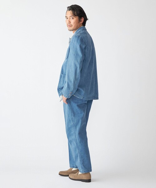 SHIPS(シップス)の「Southwick: Gate Label デニム イージー 1プリーツ パンツ(その他パンツ・メンズ・ライトブルー/ネイビー・SMALL/MEDIUM/LARGE/X-LARGE)」の7枚目の写真