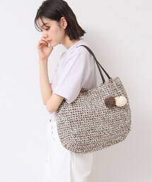 【軽量】ポンポンチャームペーパートート
