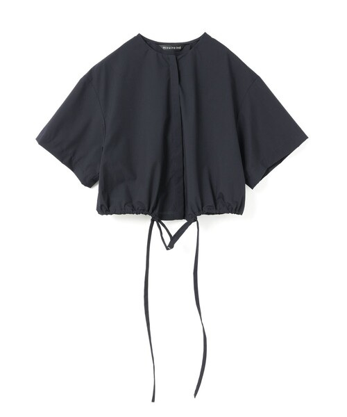 mizuiroind（ミズイロインド）の「mizuiro ind ドローストリングシャツ（シャツ/ブラウス・レディース・ネイビー/チャコールグレー/ブラック/オフホワイト・FREE）」の4枚目の写真