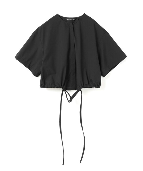 mizuiroind（ミズイロインド）の「mizuiro ind ドローストリングシャツ（シャツ/ブラウス・レディース・ネイビー/チャコールグレー/ブラック/オフホワイト・FREE）」の3枚目の写真