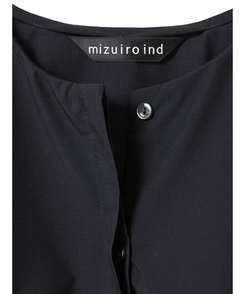 mizuiroind（ミズイロインド）の「mizuiro ind ドローストリングシャツ（シャツ/ブラウス・レディース・ネイビー/チャコールグレー/ブラック/オフホワイト・FREE）」の15枚目の写真