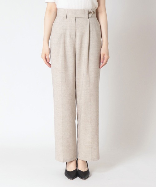 Three Four Time（ｽﾘｰﾌｫｰﾀｲﾑ）の「リネンライクベルトパンツ（スラックス・レディース・ベージュ・FREE）」の7枚目の写真
