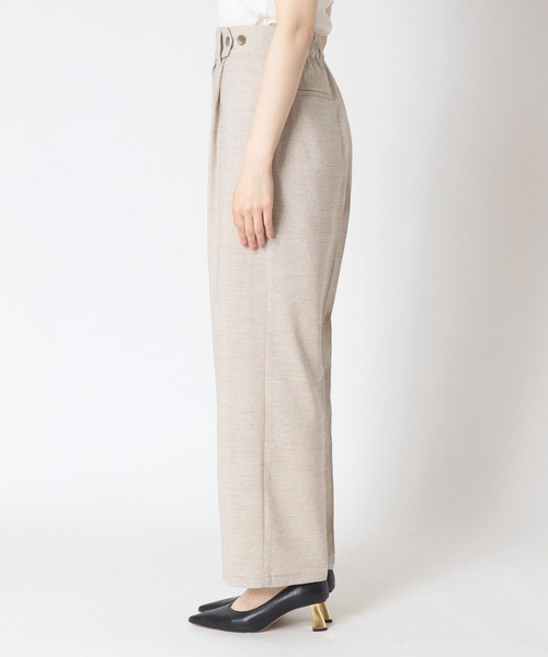 Three Four Time（ｽﾘｰﾌｫｰﾀｲﾑ）の「リネンライクベルトパンツ（スラックス・レディース・ベージュ・FREE）」の8枚目の写真