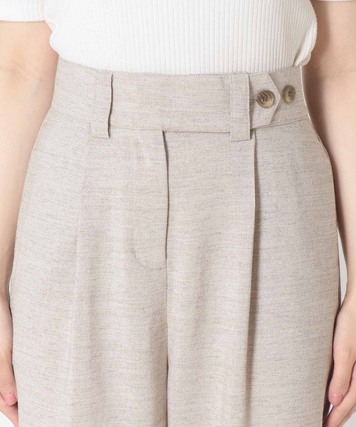 Three Four Time（ｽﾘｰﾌｫｰﾀｲﾑ）の「リネンライクベルトパンツ（スラックス・レディース・ベージュ・FREE）」の12枚目の写真