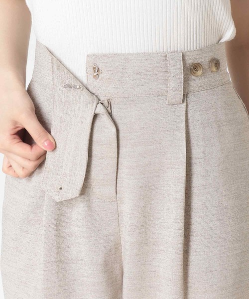 Three Four Time（ｽﾘｰﾌｫｰﾀｲﾑ）の「リネンライクベルトパンツ（スラックス・レディース・ベージュ・FREE）」の14枚目の写真